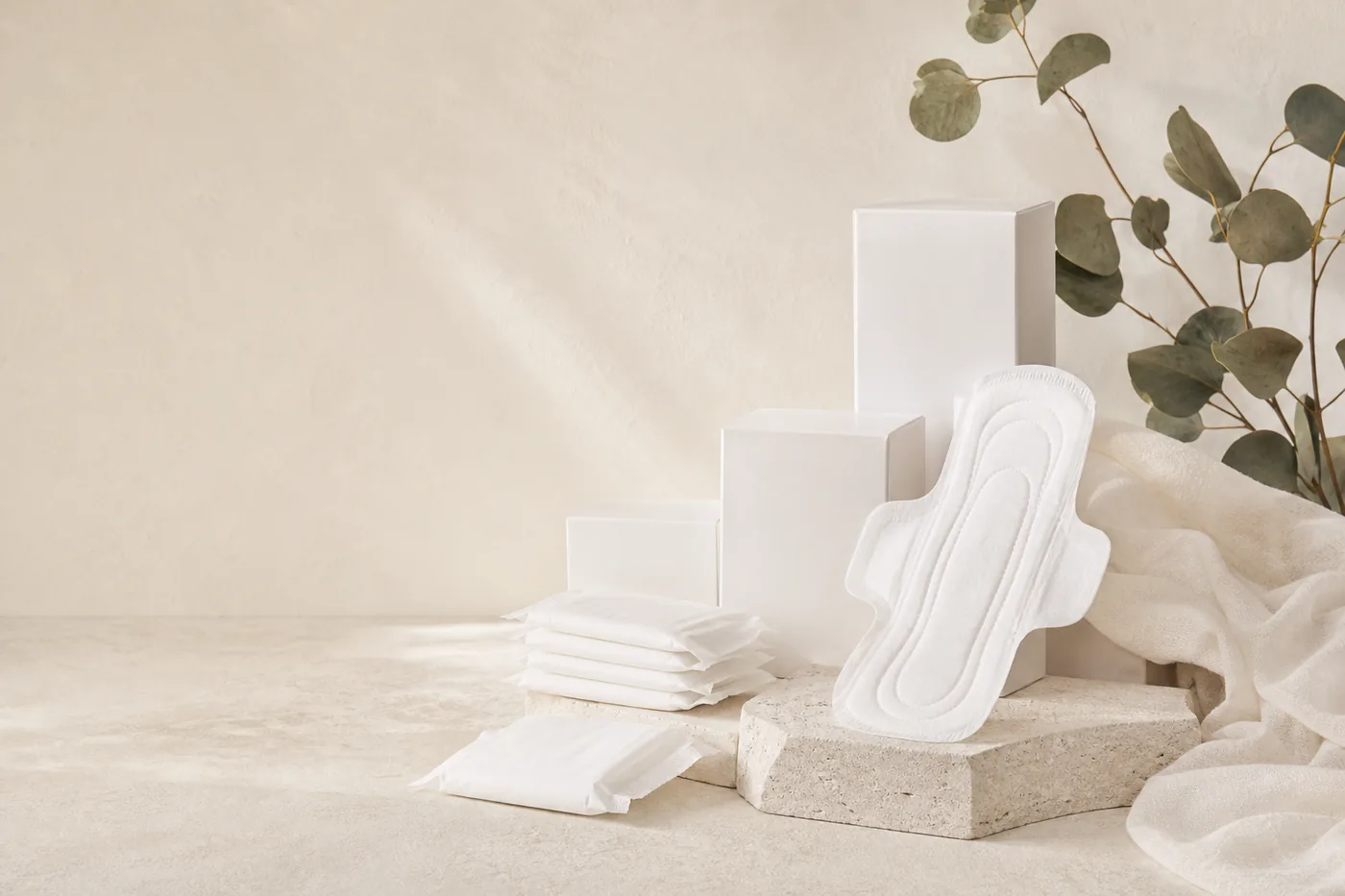 Private-label sanitary pad product packaging
