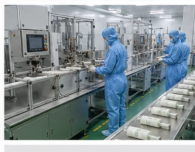 Cleanroom tampon manufacturing environment