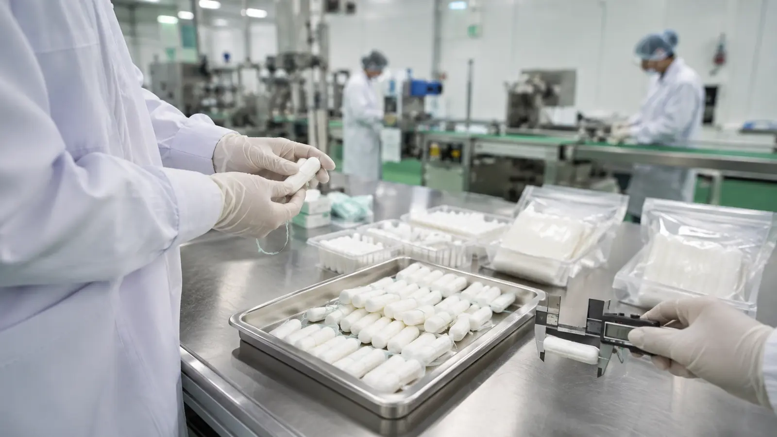 Organic cotton tampon quality control and documentation review
