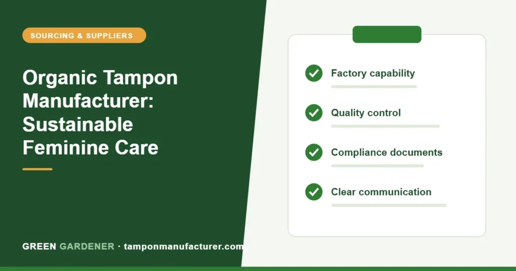 Organic Tampon Manufacturer: Sustainable Feminine Care