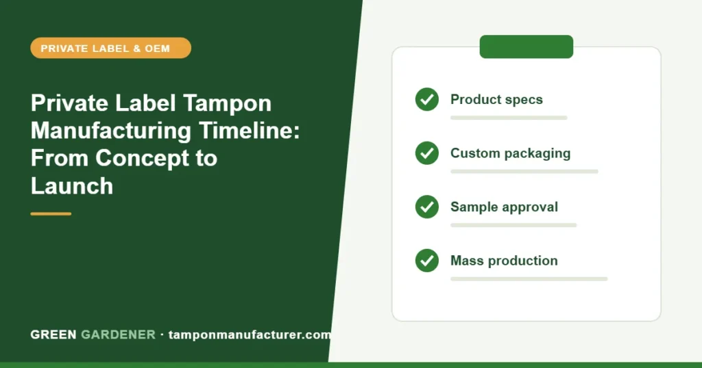 Private Label Tampon Manufacturing Timeline: From Concept to Launch