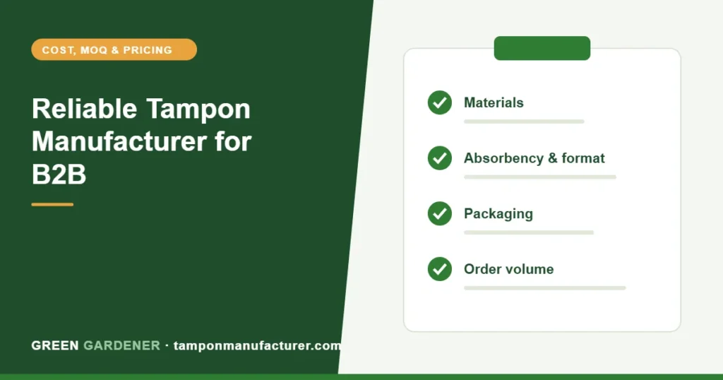 Reliable Tampon Manufacturer for B2B: Cost-Effective OEM & Private Label Solutions