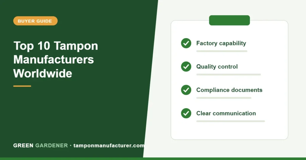 Top 10 Tampon Manufacturers Worldwide (2026 Update)