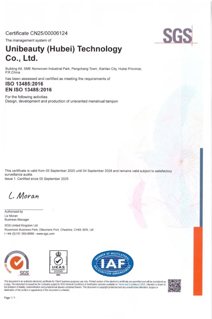 ISO 13485 certificate